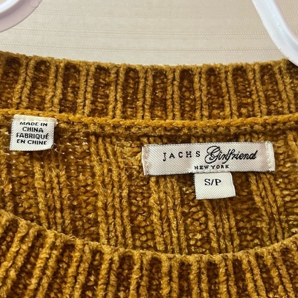 ⚫️ BOGO Jachs Girlfriend mustard yellow long sleeve sweater womens size small - Picture 3 of 8